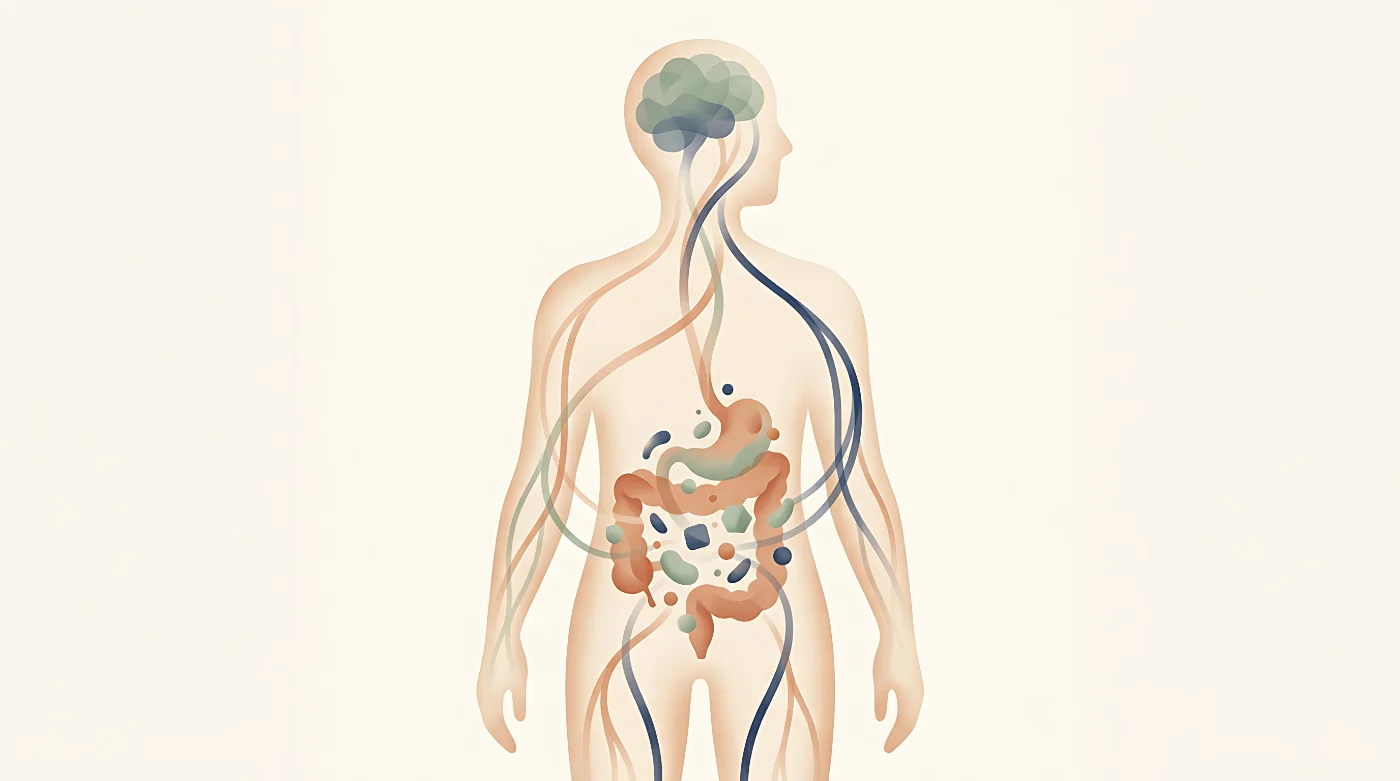 Intestino y cerebro conectados en ambas direcciones dentro de una red que se extiende al resto del organismo.