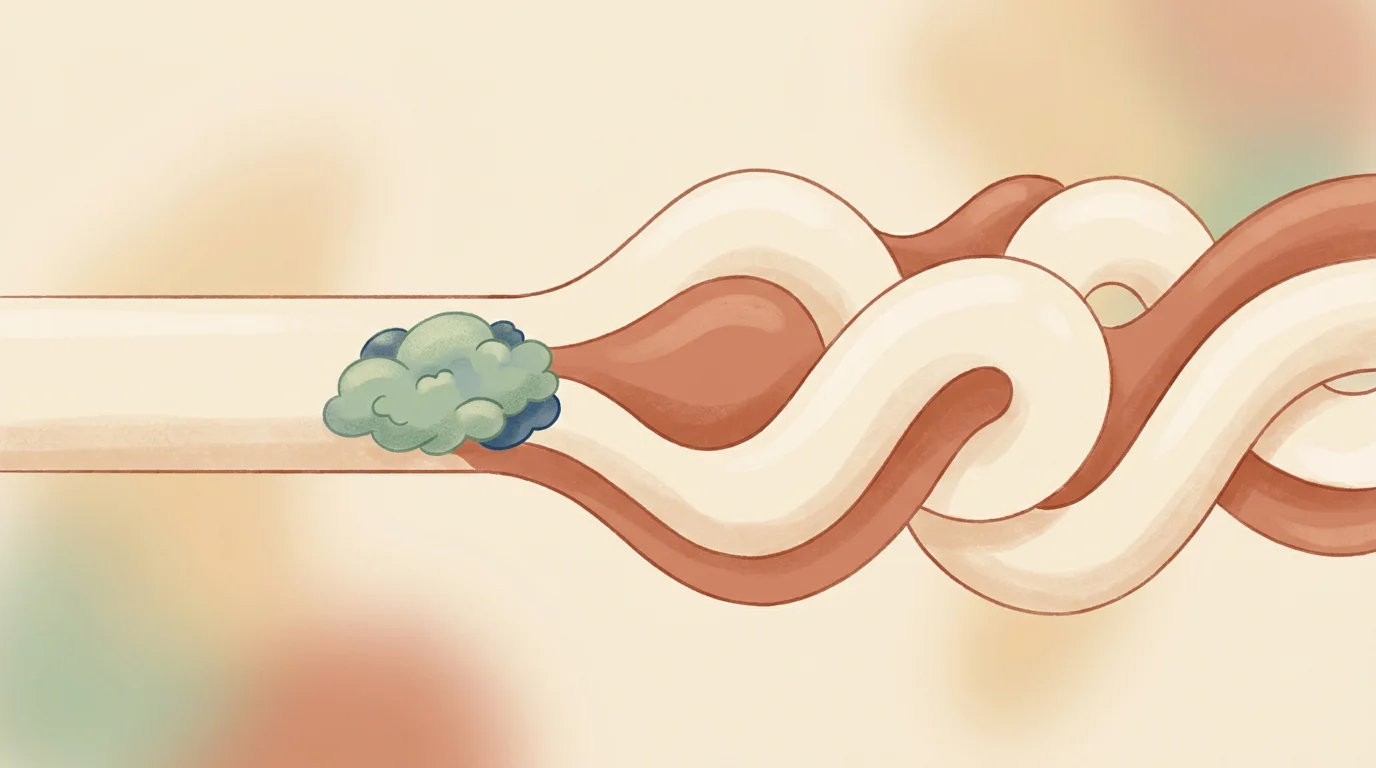 Alimento triturado que avanza por un conducto flexible impulsado por movimientos suaves de sus paredes.