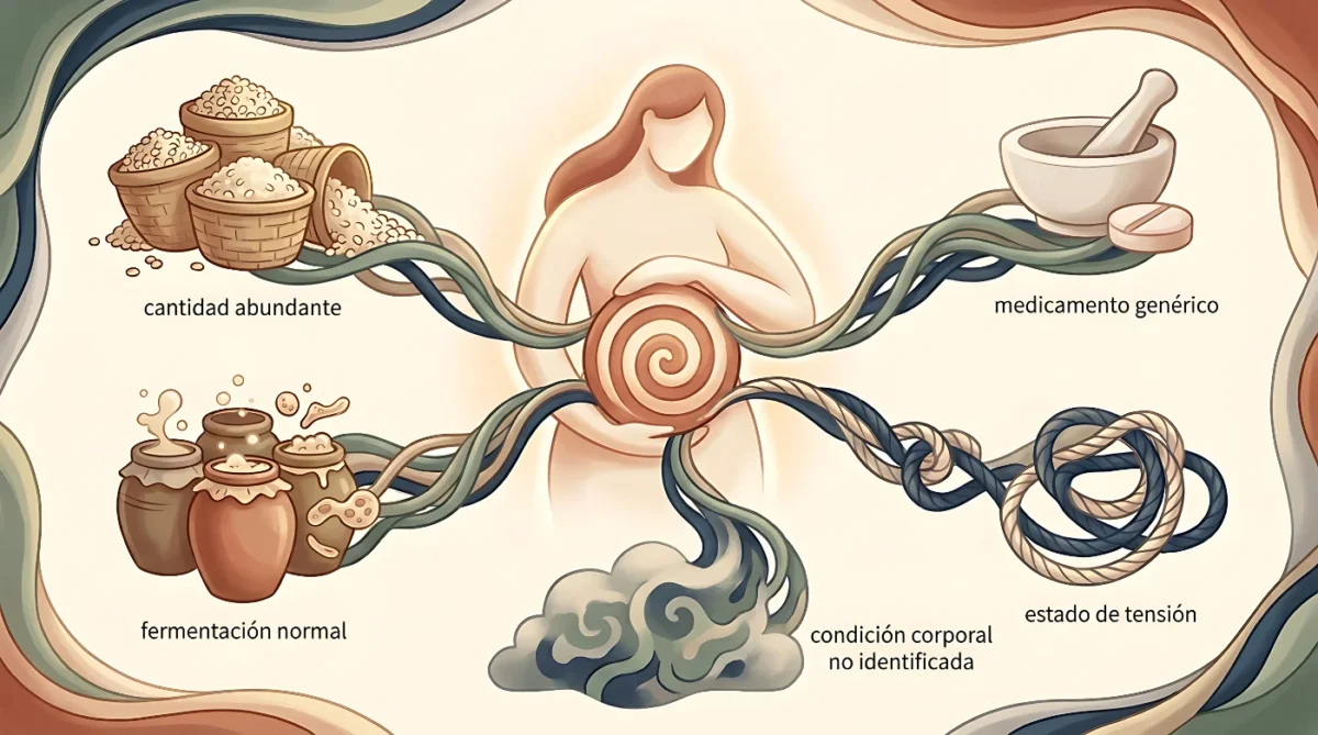 Varios caminos diferentes llegan a una misma señal corporal, mostrando que el síntoma no identifica por sí solo su origen.